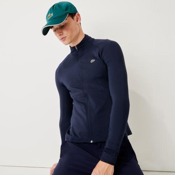 Lacoste SPORT Breathable Ergonomic Zip Golf Jacket - Bunda Pánské Tmavě Blankyt Blankyt | CZ-LK0bAe